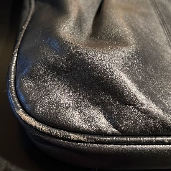 Brahmin Vintage Black Leather Crossbody Handbag Purse - Picture 11 of 14